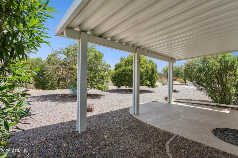 Patio Overlooking beautiful backyard