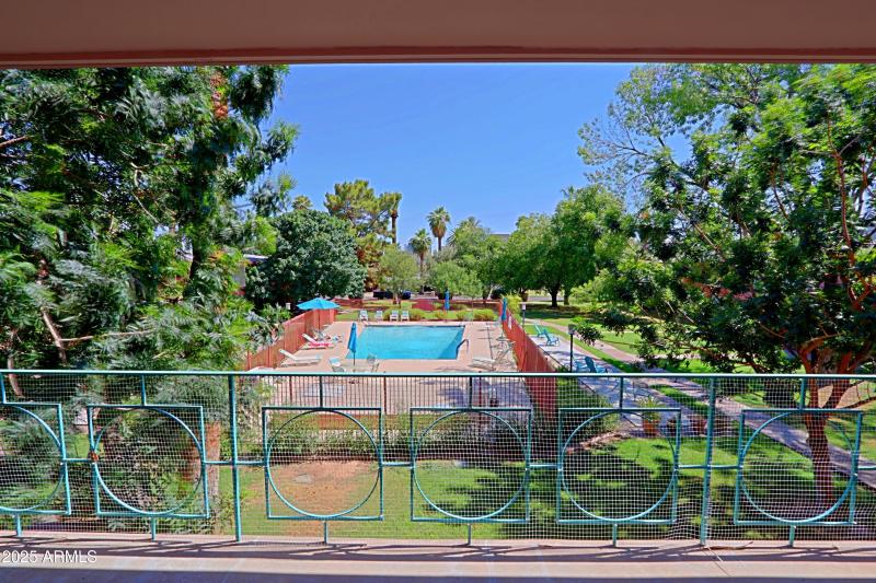 Pool view from balcony