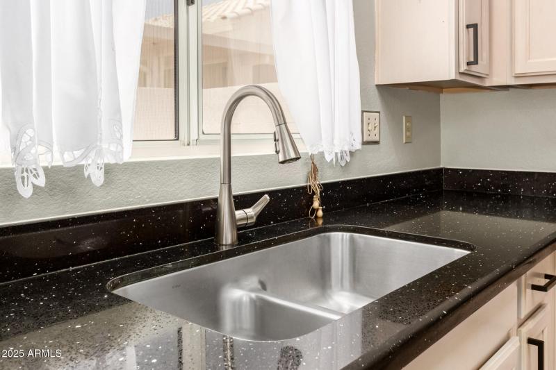 Kitchen with upgraded counters