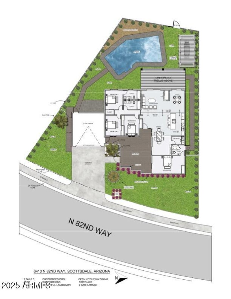 6410 N 82ND WAY COLORED SITE PLAN