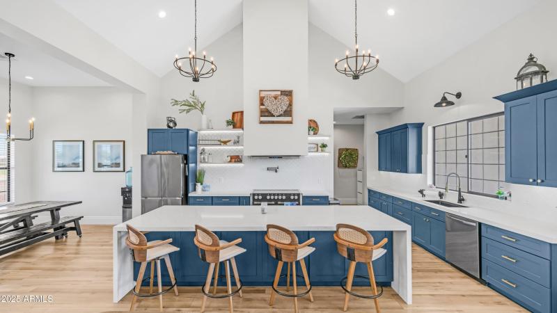 Open kitchen with top line appliances