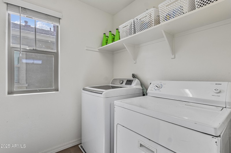 large upstairs laundry