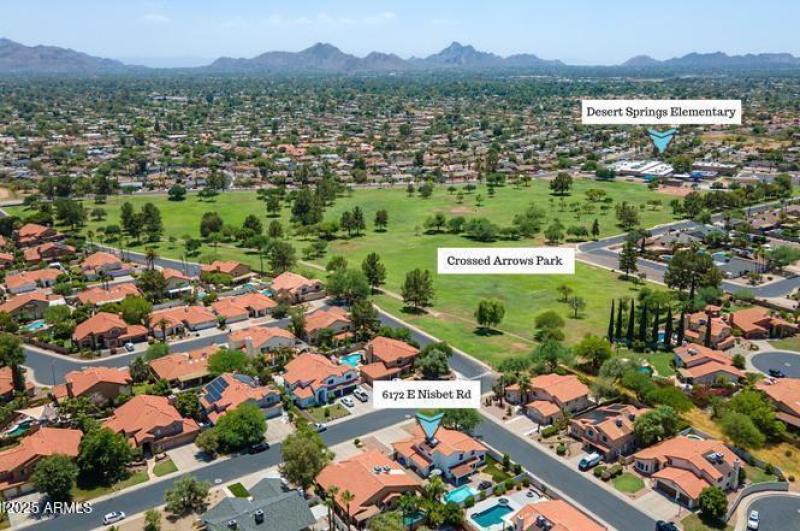 drone neighborhood view