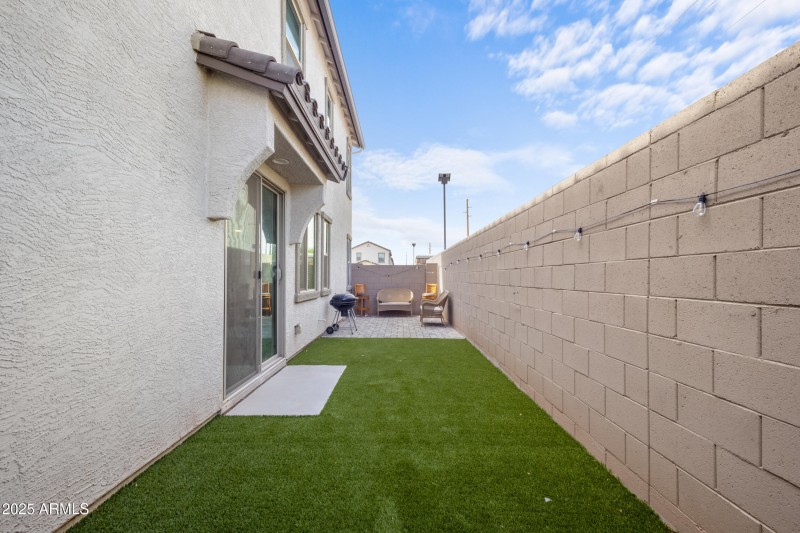 turf + pavers for low maintenance