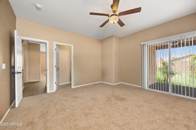 Master Bedroom with patio entry