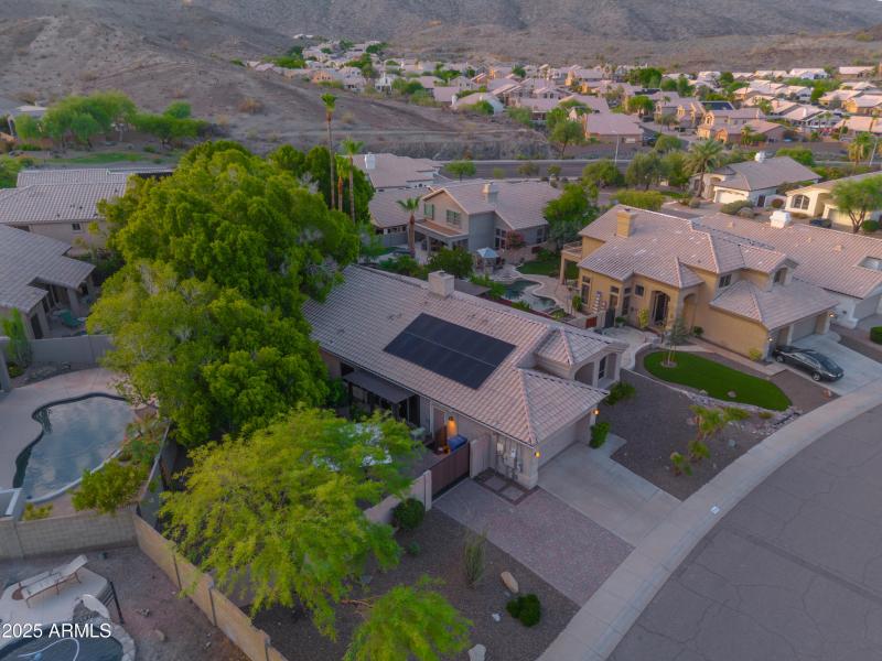 Nestled among trees & mtns