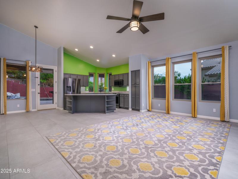 Kitchen Opens to Family Room