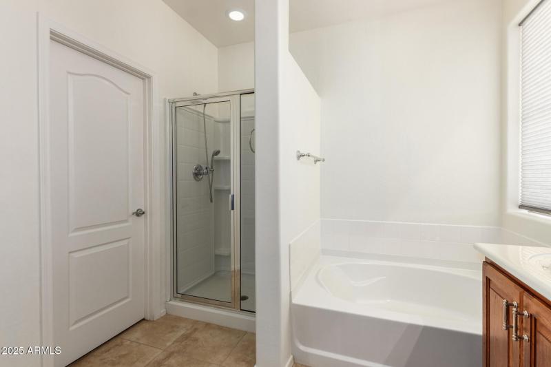 Primary Separate Garden Tub and Shower