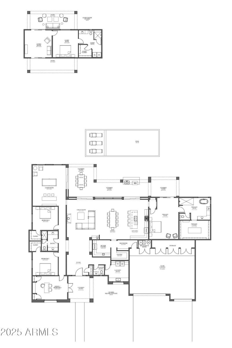 REVISED_Lot 3 - Floor plan w Pool House