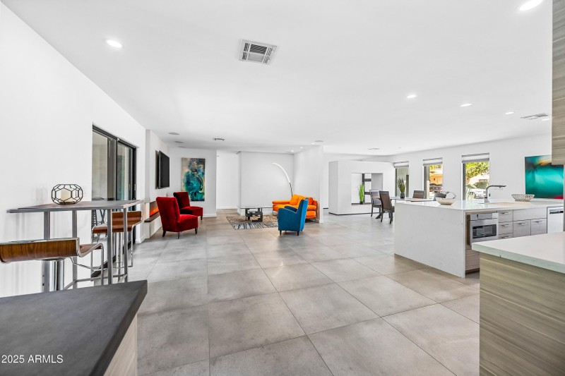 View to Living Space From Wine Bar