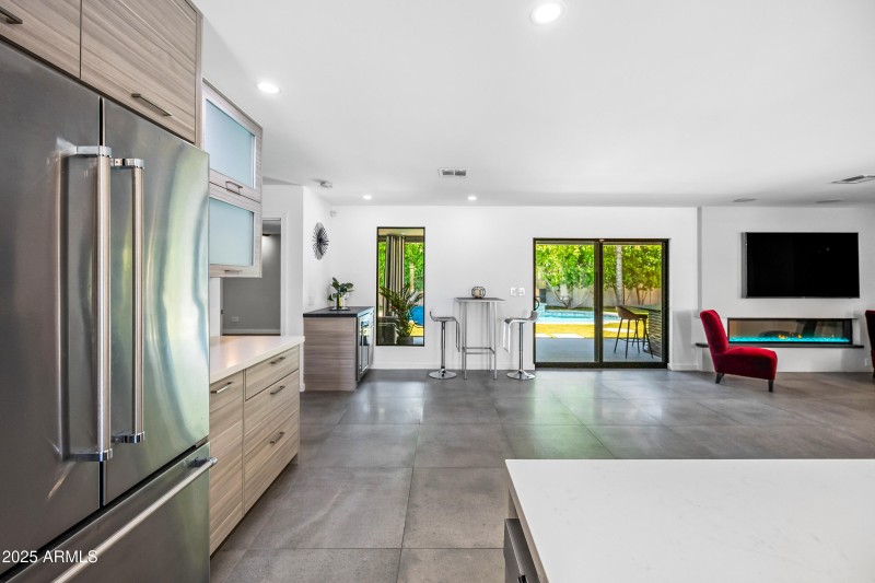 Kitchen View to Living Area
