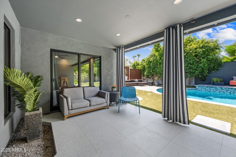 Rear Covered Patio Left View