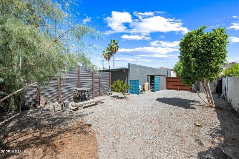 Side Yard Area with Custom Steel RV Gate
