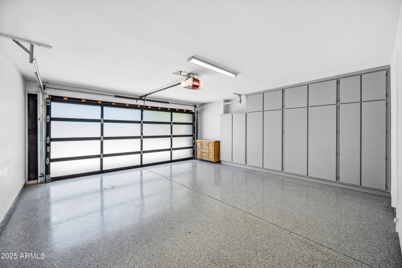 2-Car Garage - Epoxy Foor and Cabinetry