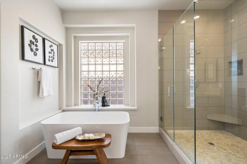 Primary Bathroom Soaking Tub and Shower