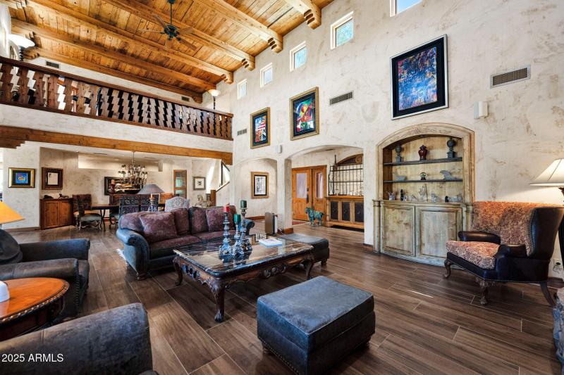 Living Room With Loft/Office