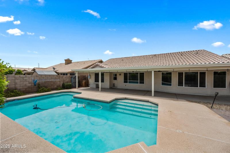 Backyard with Pool and Covered Patio