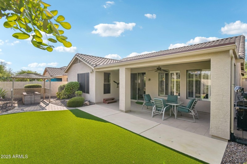 Low maintenance backyard