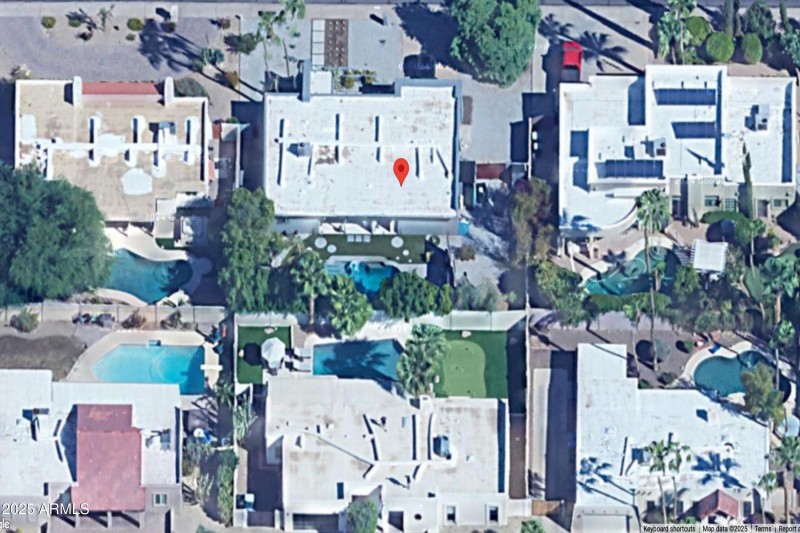 Aerial View Of Home and Backyard