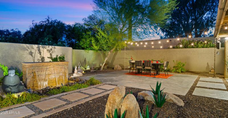 Charming Sitting Area in Back Yard