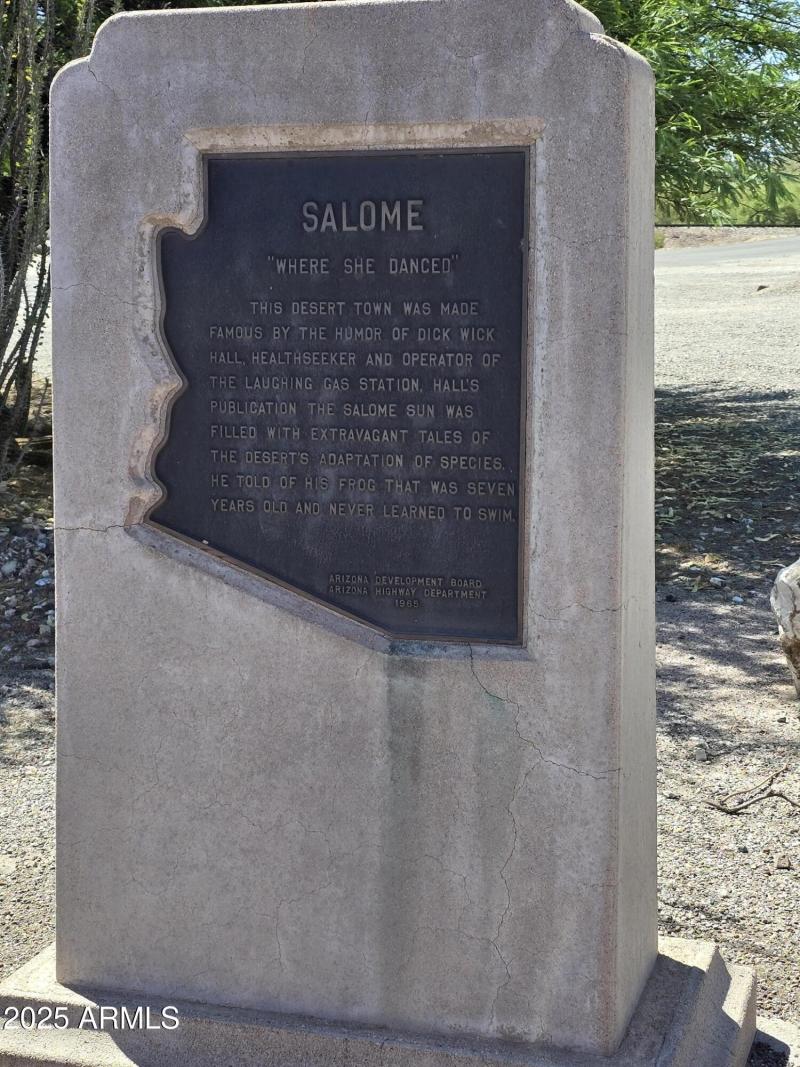 Salome Historical Marker