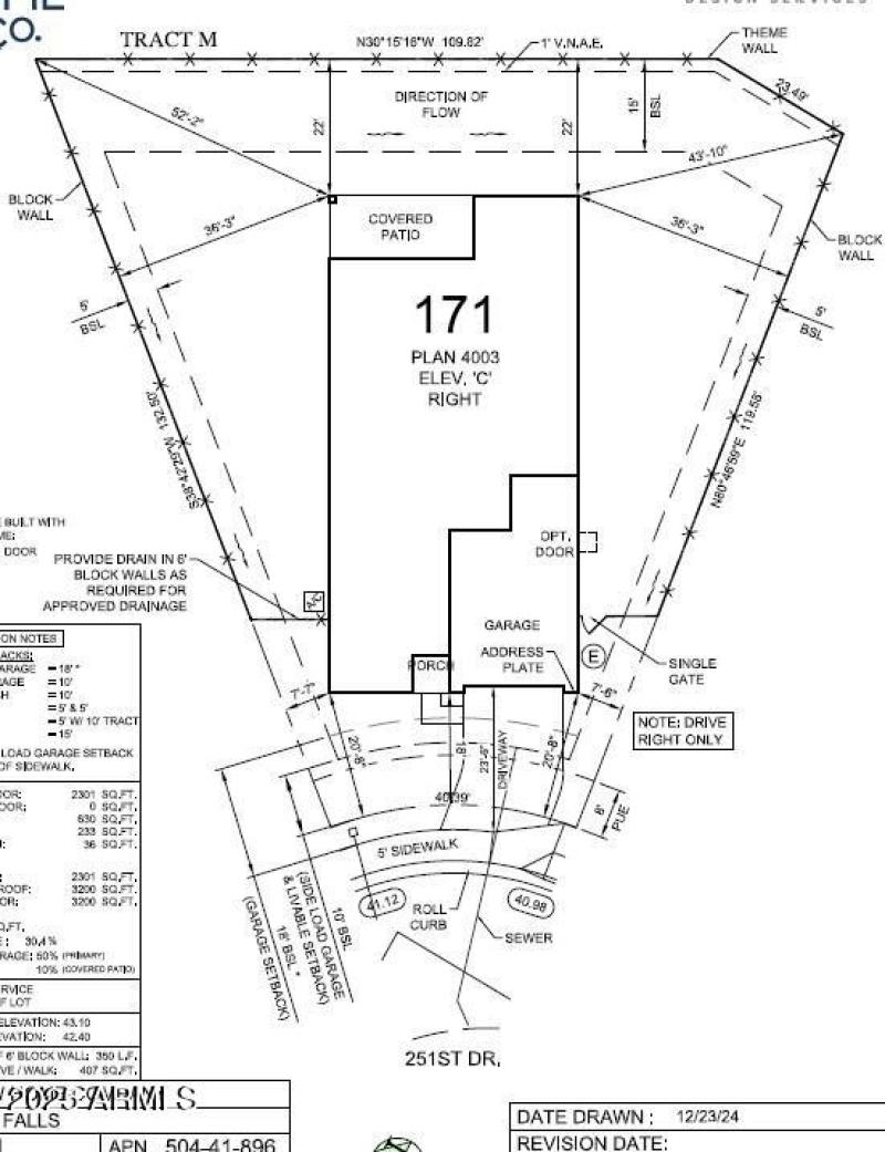 Lot 171 Plot Plan