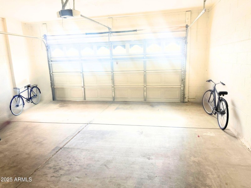 garage with bike