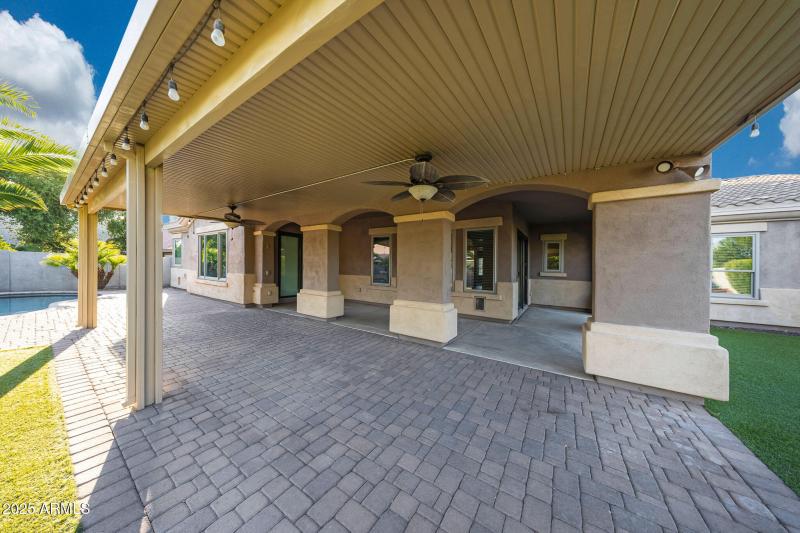 Extended pavered patio