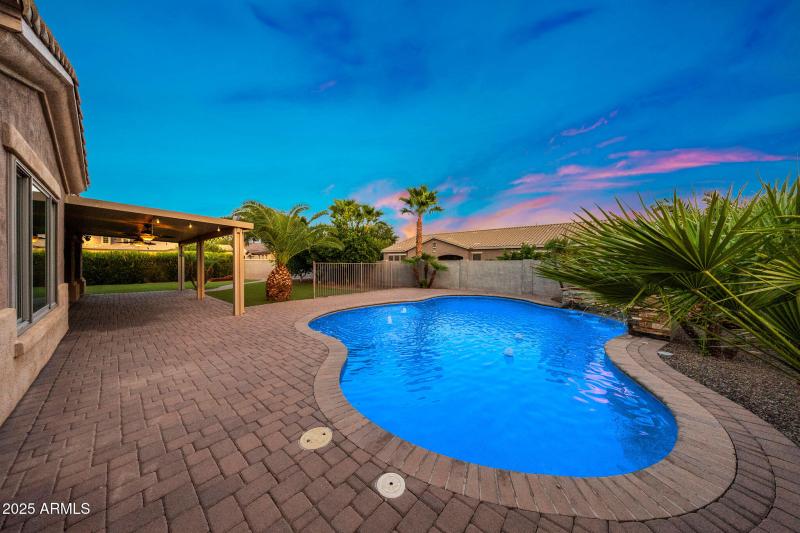 Pavered decking and patio