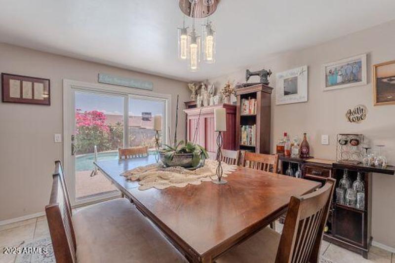 Dining with Backyard Views