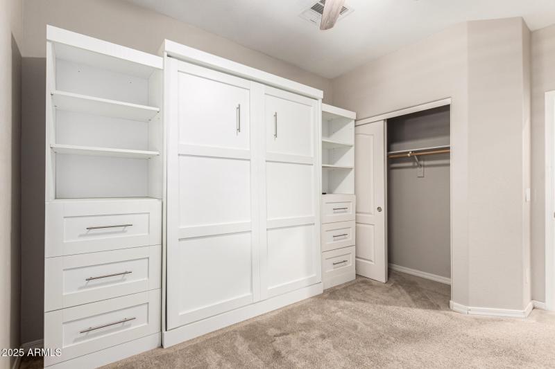 Downstairs bedroom w: wall bed 2