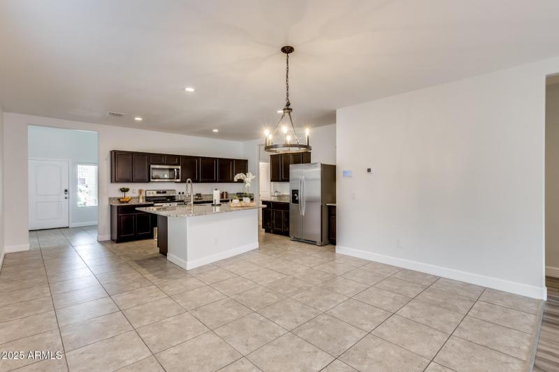 Dining Space with Elegant Lighting