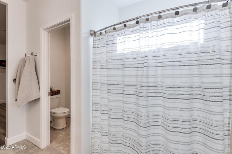 Walk-In Shower & Separate Water Closet