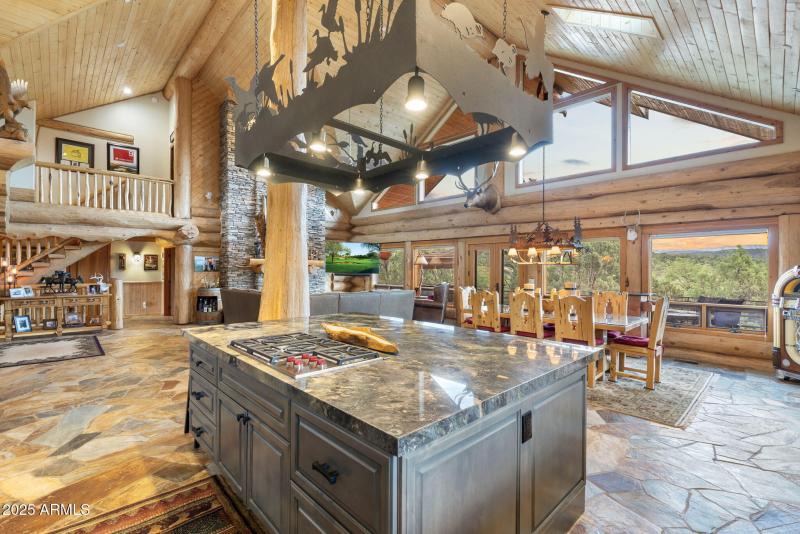 Kitchen open to family space