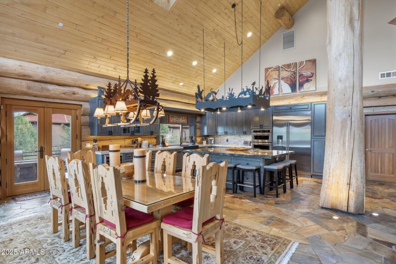 Spacious dining area