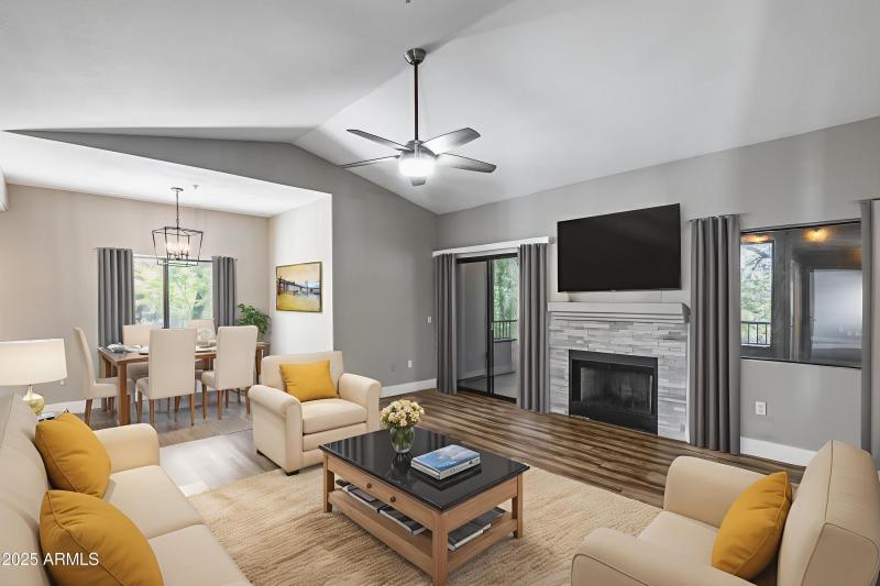 Living Area - Virutally Staged