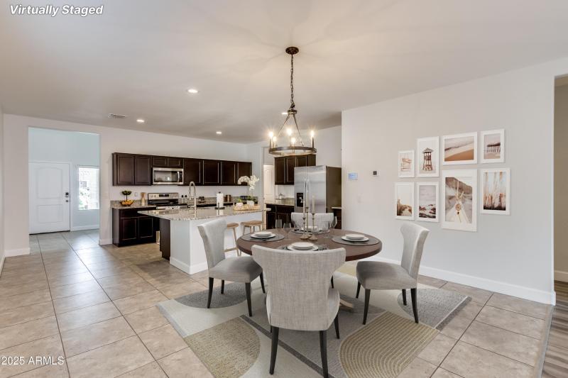 Virtually Staged Dining Space