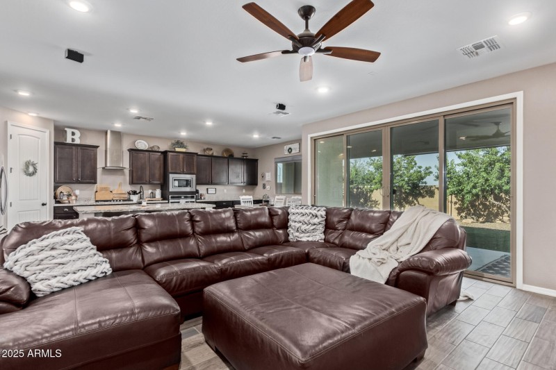 Family Room into Kitchen