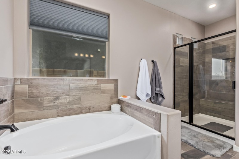 Sperate shower and tub