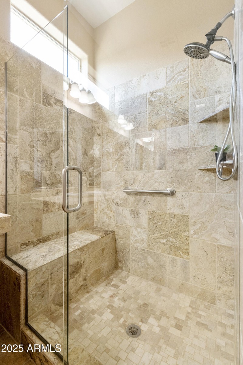 Main Travertine shower