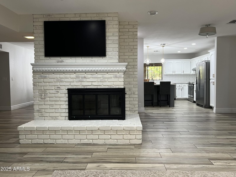 Fireplace/Kitchen View