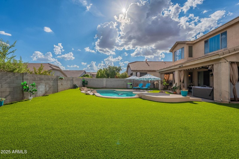 Backyard & Pool Area