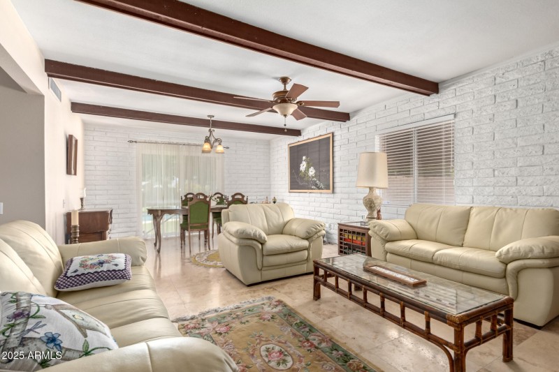 Living room & formal dining room