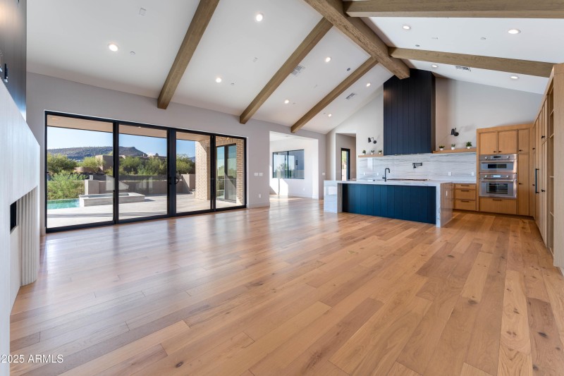 Great room view to kitchen