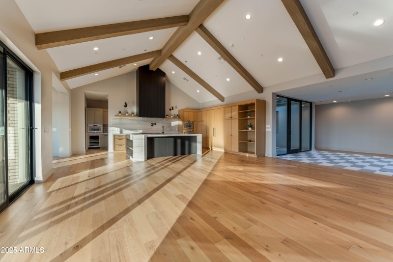 Great room view to kitchen