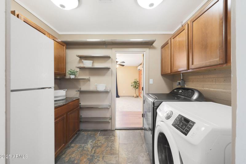 Laundry & Pantry w/ Fridge