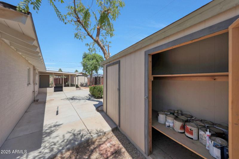 Side Storage with Shelving