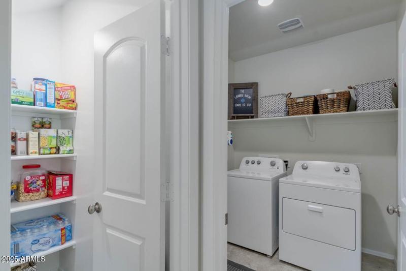 Spacious Laundry Room & Pantry