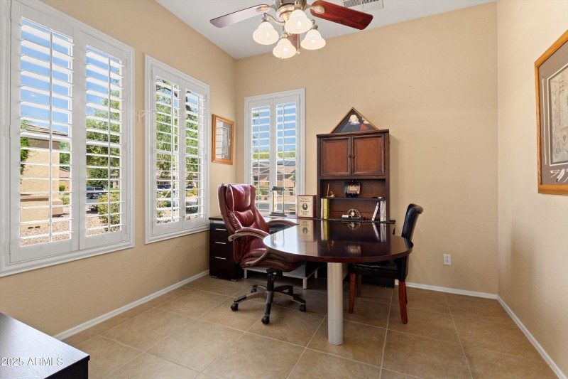 DEN-OFFICE WITH BUILT-IN DESK