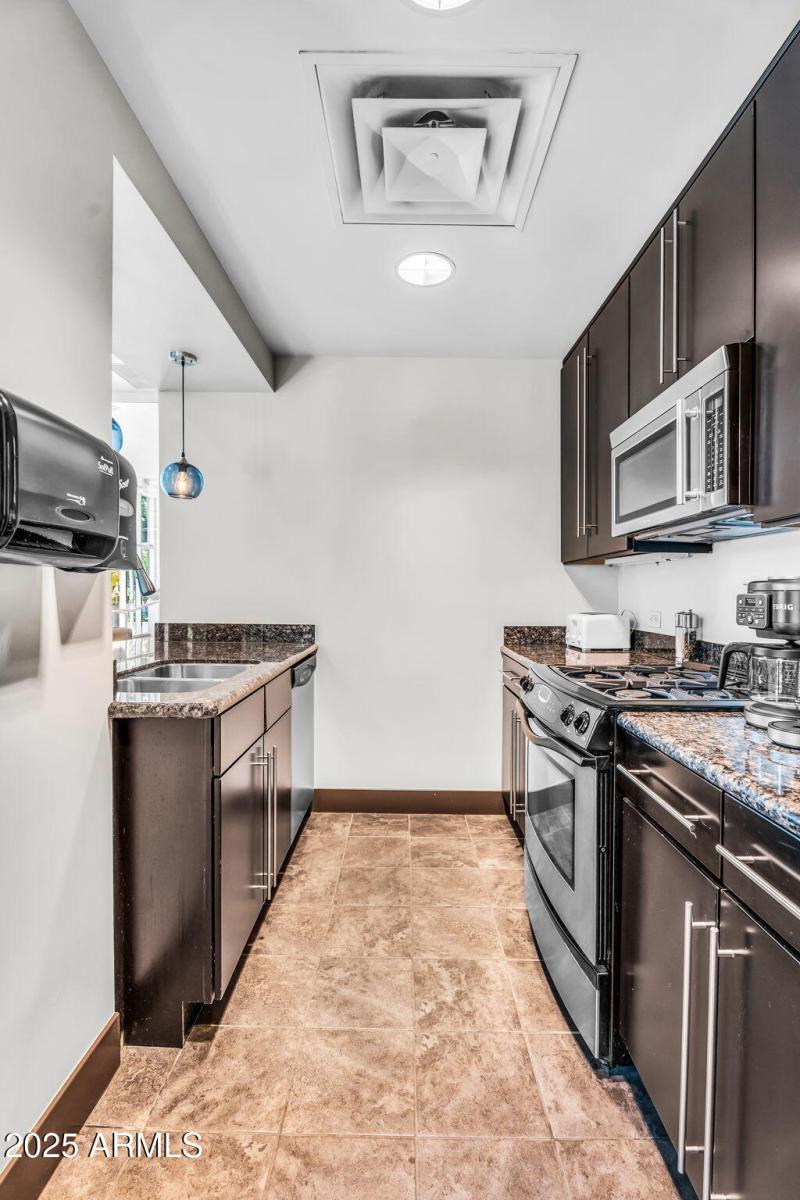 Kitchen off the billiards room